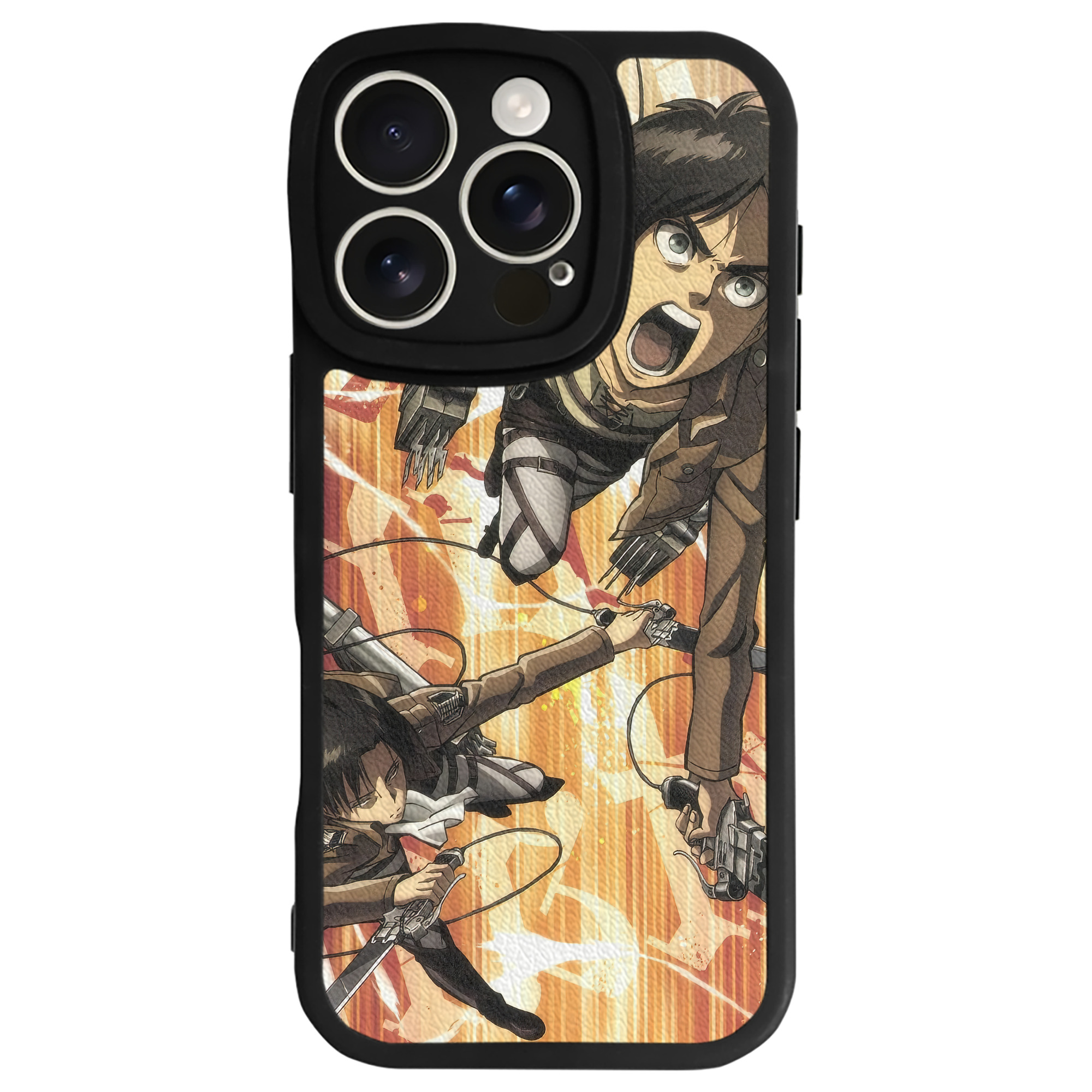 （画像用） 進撃の巨人 Attack on Titan 【iPhone 16シリーズ対応】シリコンスマホケース（レザー調） 材質：シリコン